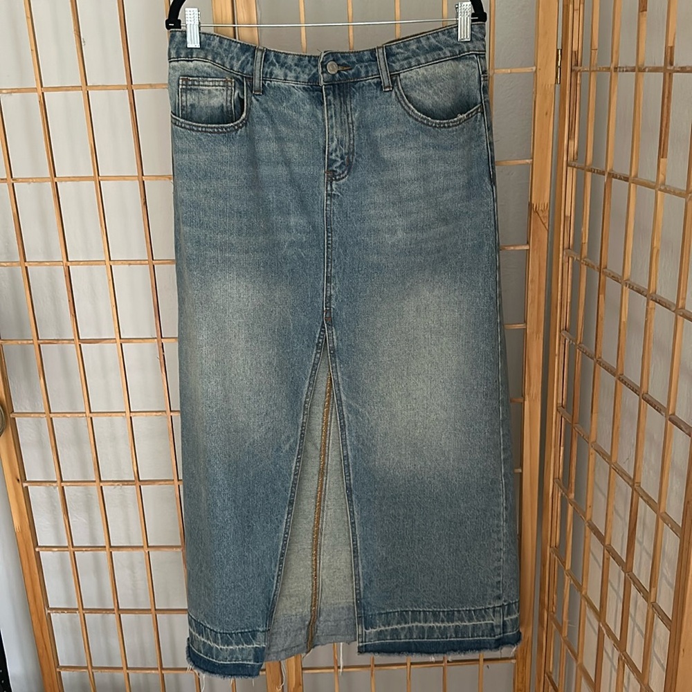 BDG Denim Maxi Skirt size L